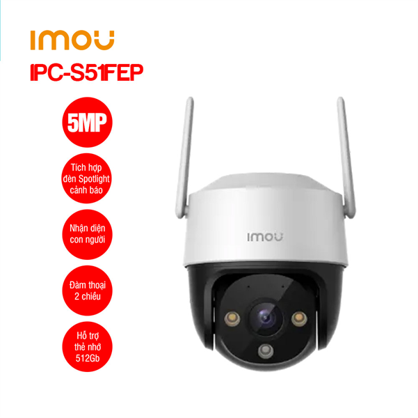 CAMERA IMOU NGOÀI TRỜI CRUISER SE+ 5M - S51FEP