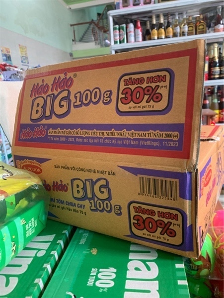 Thùng Hảo Big100 tôm chua cay 100g