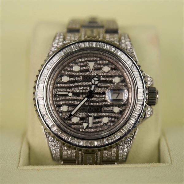 Đồng hồ Rolex đính đá kim cương full (8X3V8809) ( kiểm định A10744) sz43 (HC) +