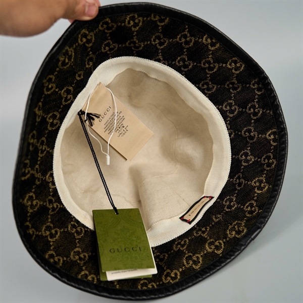 Nón GG đen in logo (PN) +