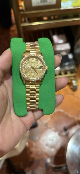 Đồng hồ Rolex vàng đính đá (8389) (HC) KG+