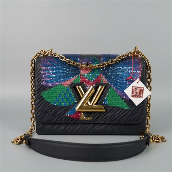 Túi LV twist đen đính cườm (SR2147) sz23 +