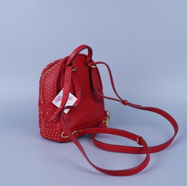 Balo MCM đỏ đính đá kèm 3 strap +