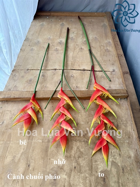 Cành chuối pháo bé - Hoa cành dài - Hoa Lụa Vân Vượng
