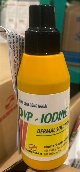 PVP - Iodine 10% (Lọ 100ml) - Công ty Cổ phẩn Dược Hà Tĩnh