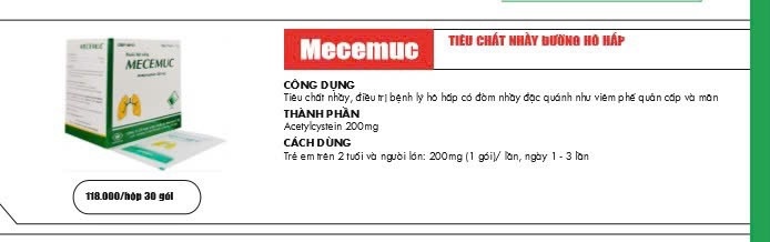 Mecemuc (Tiêu chất nhày đường hô hấp) (Hộp 30 gói) - Golden Health