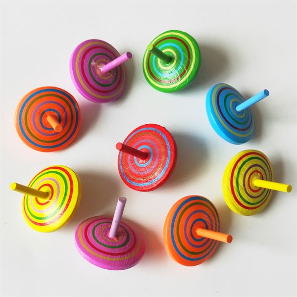Set 4 cù gỗ xoay mini