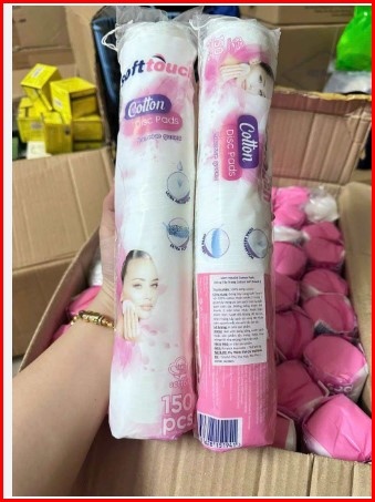 Bông tẩy trang Soft touch cotton disc pads 150 miếng( có tem phụ )