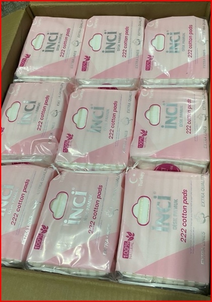 (INCI Vuông 222m) BÔNG TẨY TRANG INCI 150 MIẾNG - Hàn Quốc