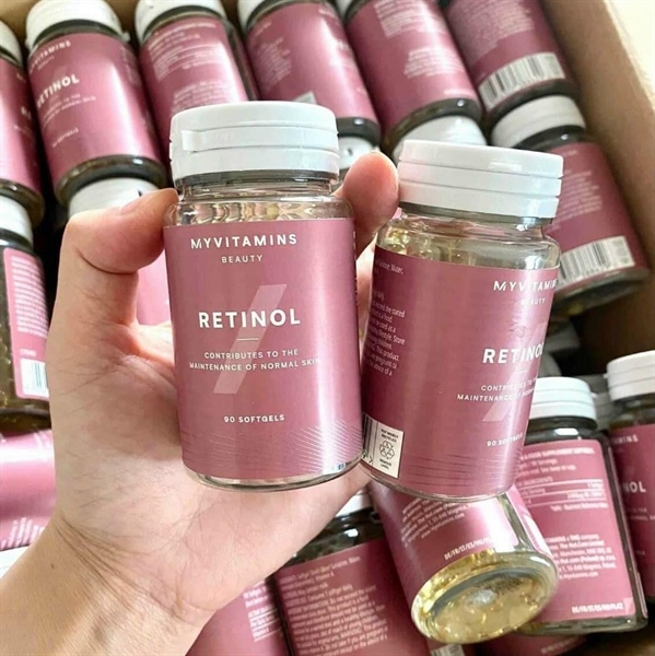 Viên uống trẻ hóa da retinol myvitamins beauty 90 viên