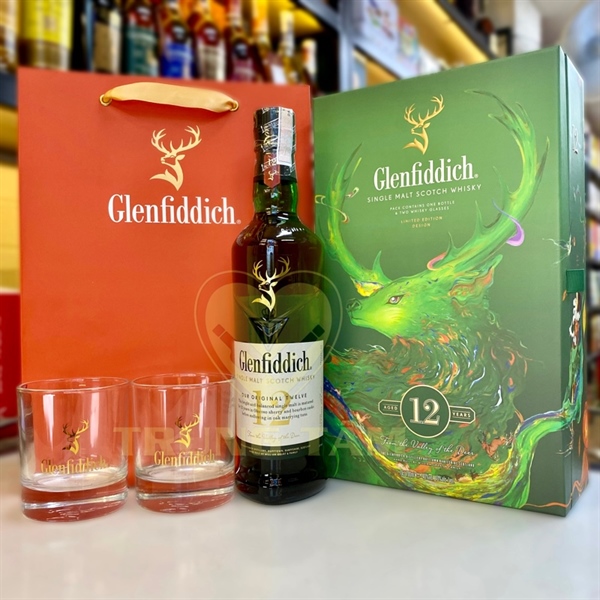 Glenfiddich 12y hộp quà Tết 2025 700ml