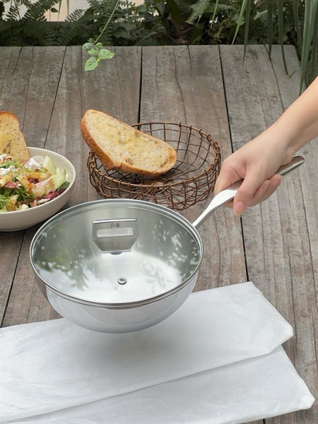 Chảo sâu lòng Kaiyo Nhật, inox 316, 5 đáy liền