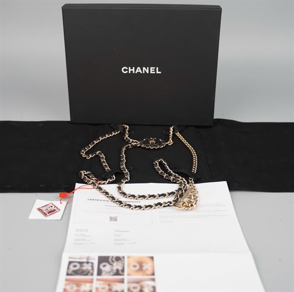 Strap Chanel đen dây xích (PN) +
