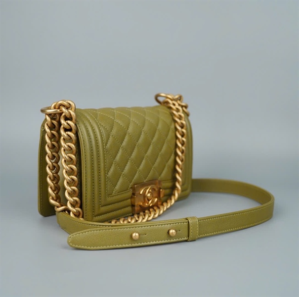 Túi Chanel Boy xanh rêu (UA76TUU4) sz20 (LTB) KG +