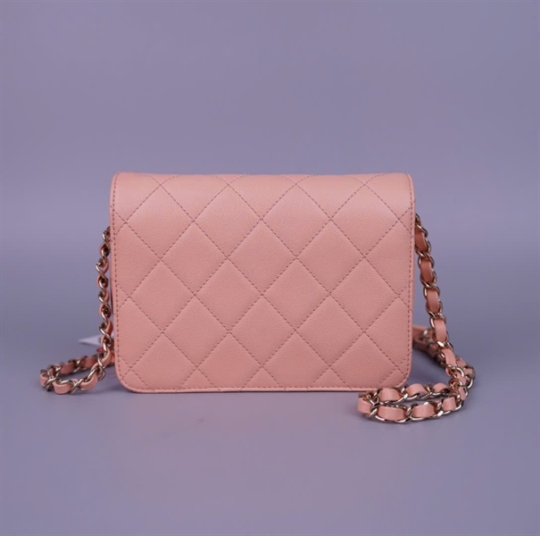 Túi Chanel hồng nude (UAT34N66) sz18 (LTB) KG +