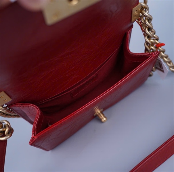 Túi Chanel Boy đỏ (23367223) sz20 (BMC)+