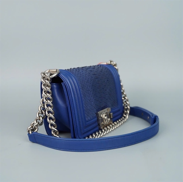 Túi Chanel Boy xanh da trăn (20757592) sz20 (LTB) KG +