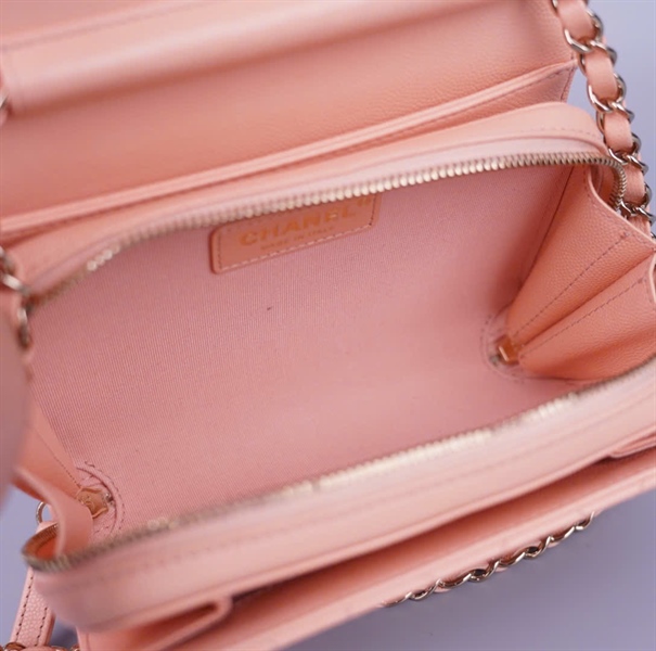 Túi Chanel hồng nude (UAT34N66) sz18 (LTB) KG +