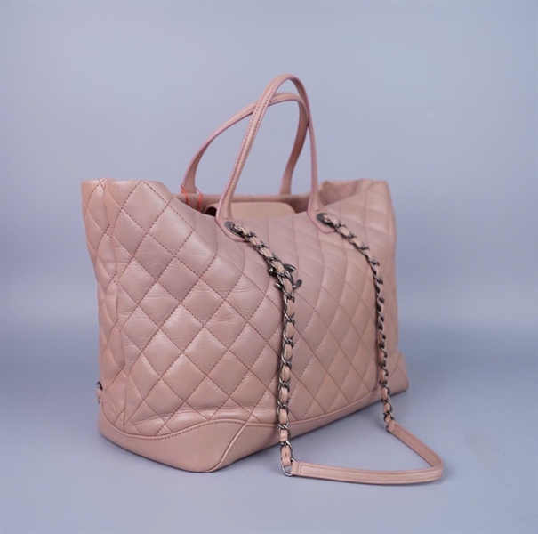 Túi Chanel Handle hồng đất có lót form (23487518) sz33 (LTB) KG +