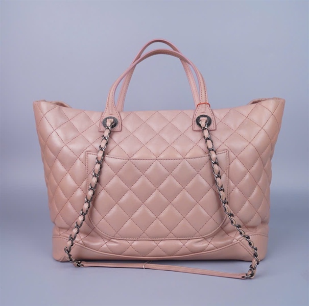 Túi Chanel Handle hồng đất có lót form (23487518) sz33 (LTB) KG +