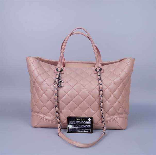 Túi Chanel Handle hồng đất có lót form (23487518) sz33 (LTB) KG +