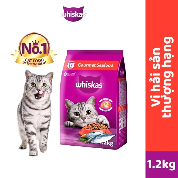 Hạt Whiskas cho mèo trưởng thành 1.2kg