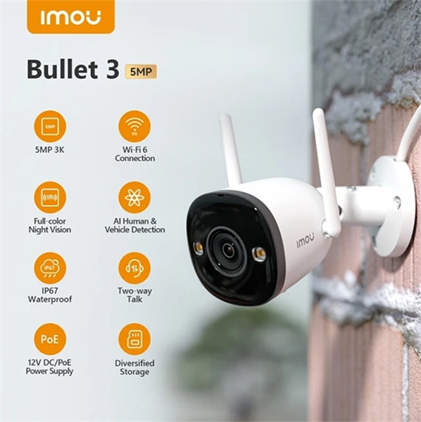 CAMERA IP WIFI NGOÀI TRỜI IMOU BULLET IPC-S3EP-5M0WE 5MP