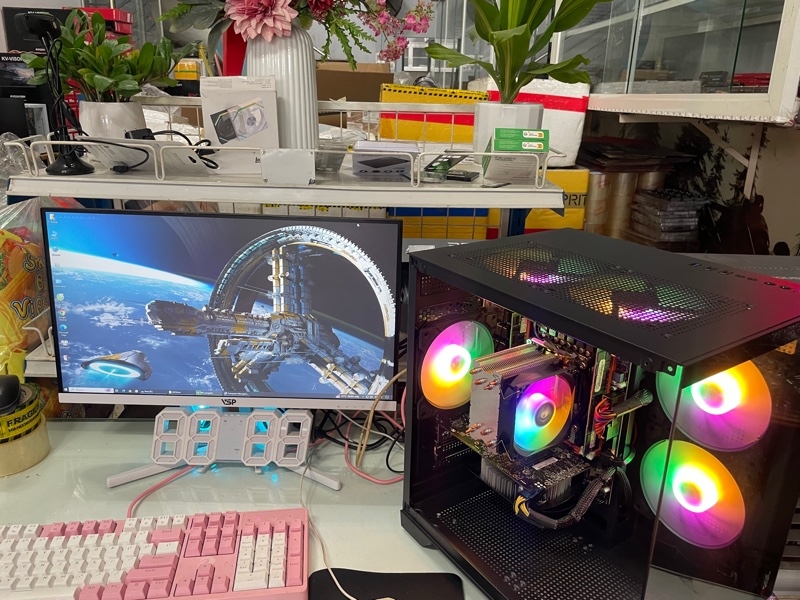 Case Xeon chưa màn, 2699v3, ram 32gb, nvme 256gb, vga 1060 3gb.