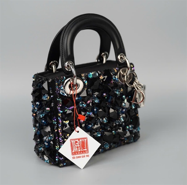 Túi Dior Lady đen đính đá (04-MA-0154) szmini (HC)+