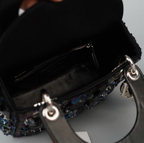 Túi Dior Lady đen đính đá (04-MA-0154) szmini (HC)+