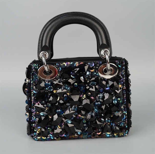 Túi Dior Lady đen đính đá (04-MA-0154) szmini (HC)+