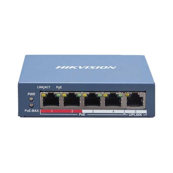Switch PoE 4 công Hikvision DS-3E110P-EI