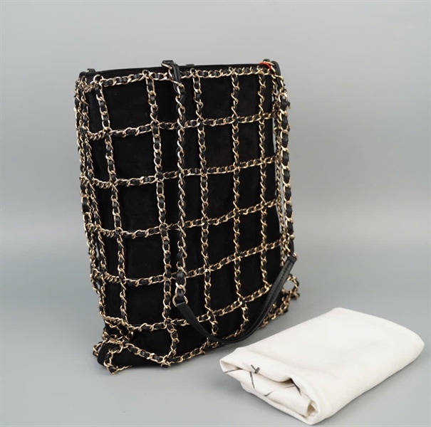 Túi Chanel Tote đen đan lưới (28999969) sz28 (HC)+