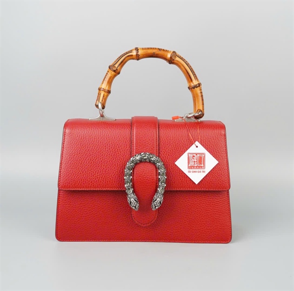 Túi GG Dionysus đỏ quai gỗ (204991) sz27 KG+