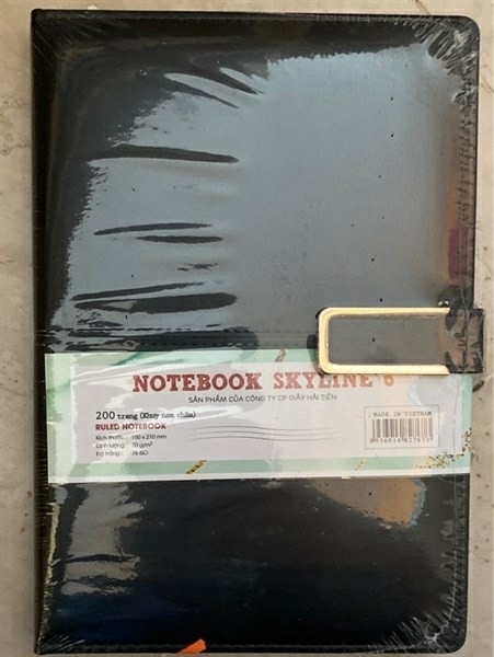 T7673- Sổ da Hải Tiến khuy bấm Skyline 6, 200tr DL70 KT150x210mm (44 cuốn/thùng)