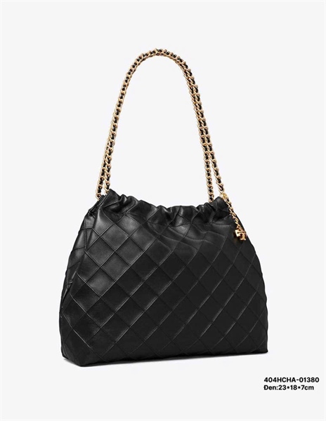 404-HCHA-ĐEN-Giỏ đeo vai dây rút Tory Burch-(SIZE23x18x7CM960T1224)