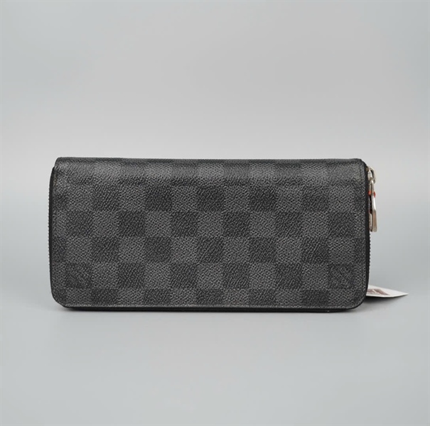 Ví LV ô vuông đen có khóa zip (LT) KG+