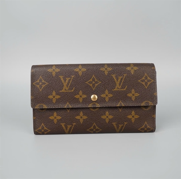 Ví LV hoa nâu gập 3 (LT) KG+