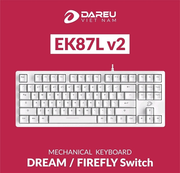 Phím cơ DAREU EK87L V2 ( Trắng )