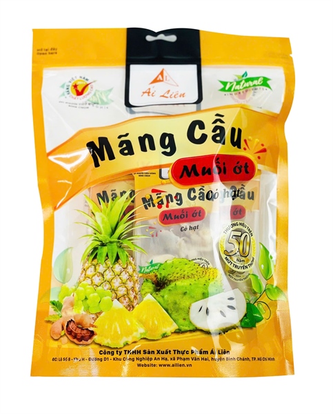 KẸO MÃNG CẦU MUỐI ỚT CÓ HẠT ÁI LIÊN