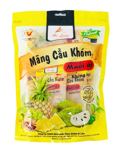 KẸO MÃNG CẦU KHÓM MUỐI ỚT KHÔNG HẠT ÁI LIÊN