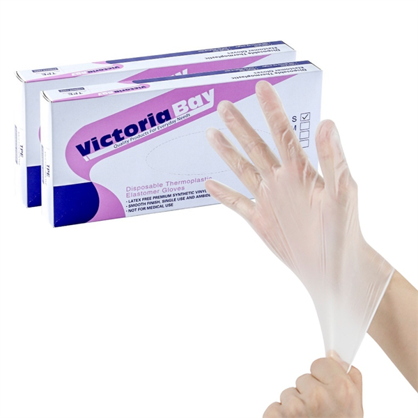 Hộp 100 găng tay nilon dẻo Tím siêu dai