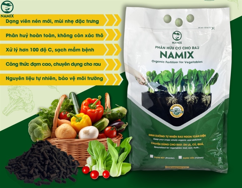 Phân Hữu cơ cho Rau Namix 1kg