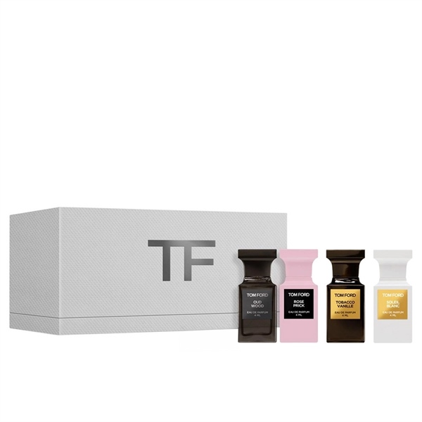Gift Set Nước hoa Tom Ford Private Blend Mini Size 4pcs (4ml x Oud Wood & Rose Prick & Tobacco Vanille & Soleil Blanc)