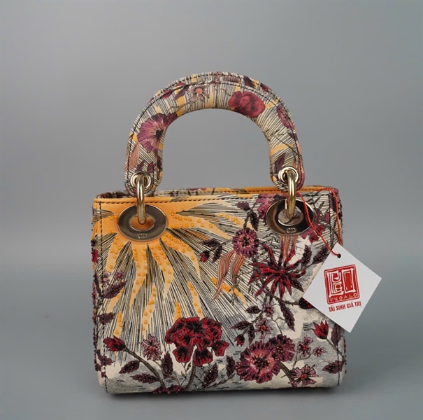 Túi Dior Lady in hình phượng hoàng đính cườm (02-MA-1119) sz mini (HC)+