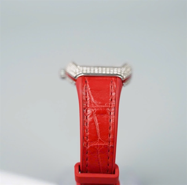 Đồng hồ Franck Muller dây đỏ kim số đỏ lộ cơ (No762) (HC) KG+