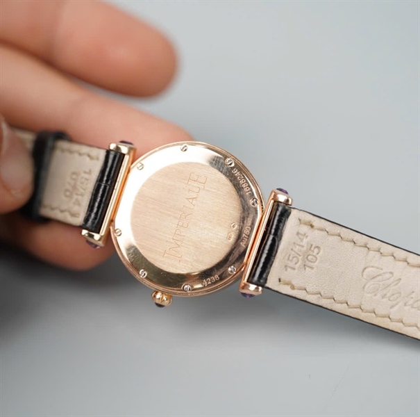 Đồng hồ Chopard dây đen mặt tròn (1688246) (HC) KG+