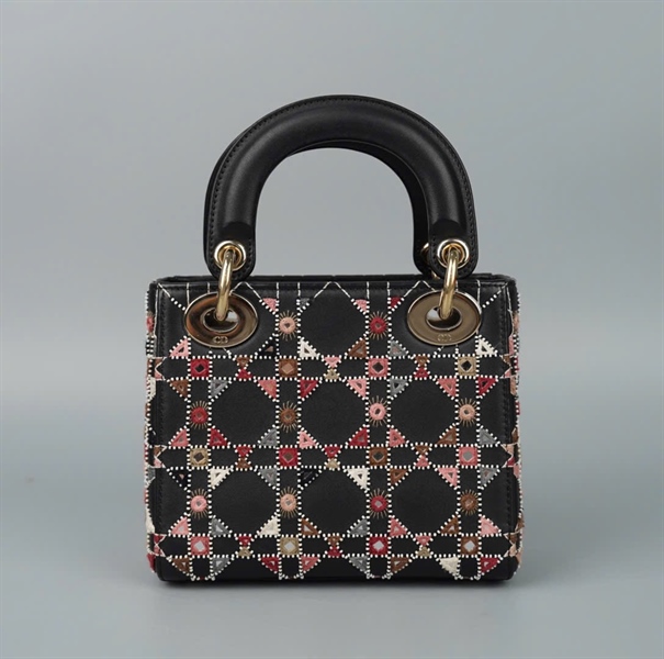 Túi Dior Lady đen đính cườm (04-MA-0159) szmini (HC)+