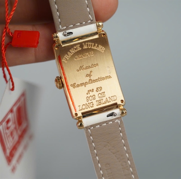 Đồng hồ Franck Muller trắng mặt vàng đính đá (No59) (HC) KG+