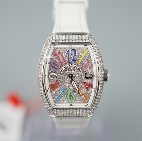 Đồng hồ Franck Muller dây trắng kim màu 12 số (No2263) (HC) KG+